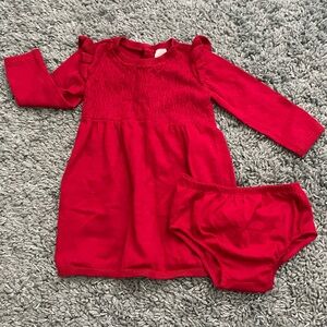Carter’s Red Sweater Dress & Matching Diaper Cover Set | Size 12 Months